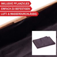 Holz-Beetrahmen im 3er-Set, flexibel stapelbar für verschiedene Pflanzenhöhen.