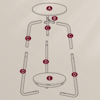 Runder Beistelltisch mit schwarzer Marmoroptik und gehärteter Glasplatte, zwei Ablagen für zusätzlichen Stauraum. Modernes Design, ideal für jedes Zimmer.