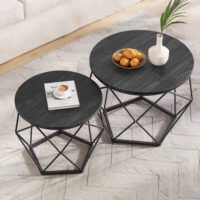 Beistelltisch und Couchtisch 2er Set in modernem Design, ideal für jedes Wohnzimmer. Kompakte und funktionale Tische mit vielseitigem Einsatz.