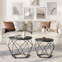Beistelltisch und Couchtisch 2er Set in modernem Design, ideal für jedes Wohnzimmer. Kompakte und funktionale Tische mit vielseitigem Einsatz.