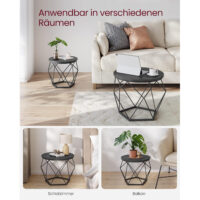 Beistelltisch und Couchtisch 2er Set in modernem Design, ideal für jedes Wohnzimmer. Kompakte und funktionale Tische mit vielseitigem Einsatz.