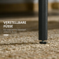 Beistelltisch Couchtisch Glas mit Ablage Schwarz