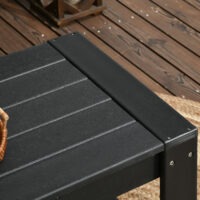 Beistelltisch Gartentisch in Holzoptik Schwarz