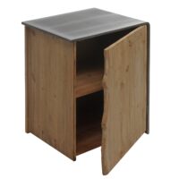 Beistelltisch Kommode Nachttisch Schrank Industrial Massivholz 60x50x40cm natur