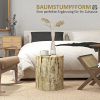 Beistelltisch Kaffeetisch Baumstumpf-Design Natur