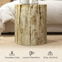Beistelltisch Kaffeetisch Baumstumpf-Design Natur