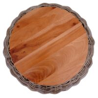 Beistelltisch Rattantisch Blumentisch Loungetisch rund 33x49x49cm natur