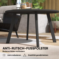 Beistelltisch rund wetterfest für Balkon und Garten aus Metall