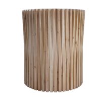 Beistelltisch Couchtisch Loungetisch Tanne Holz Ø51cm natur-weiss
