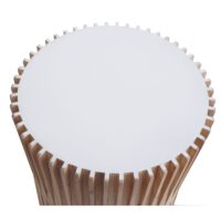 Beistelltisch Couchtisch Loungetisch Tanne Holz Ø51cm natur-weiss