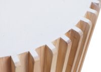 Beistelltisch Couchtisch Loungetisch Tanne Holz Ø51cm natur-weiss