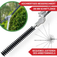 Benzinbetriebenes 4-in-1-Gartenwerkzeug für verschiedene Gartenarbeiten.
