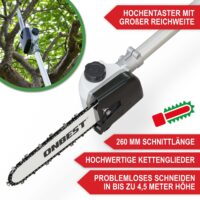 Benzinbetriebenes 4-in-1-Gartenwerkzeug für verschiedene Gartenarbeiten.