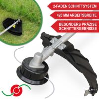 Benzinbetriebenes 4-in-1-Gartenwerkzeug für verschiedene Gartenarbeiten.