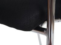 2er Set Besucherstuhl schwarz mit Textilbezug