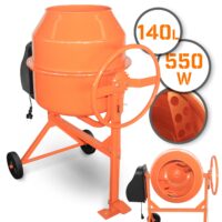 TIMBERTECH® Betonmischer 140L 550W mit Handrad und 2 Rädern
