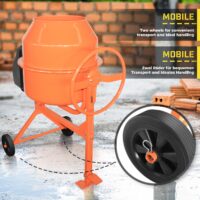 TIMBERTECH® Betonmischer 140L 550W mit Handrad und 2 Rädern