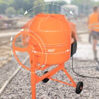 TIMBERTECH® Betonmischer 140L 550W mit Handrad und 2 Rädern