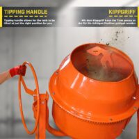 TIMBERTECH® Betonmischer 140L 550W mit Handrad und 2 Rädern