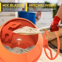TIMBERTECH® Betonmischer 140L 550W mit Handrad und 2 Rädern