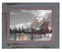 Bilderrahmen Fotorahmen Holz Shabby-Look Landhaus 21x26cm grau