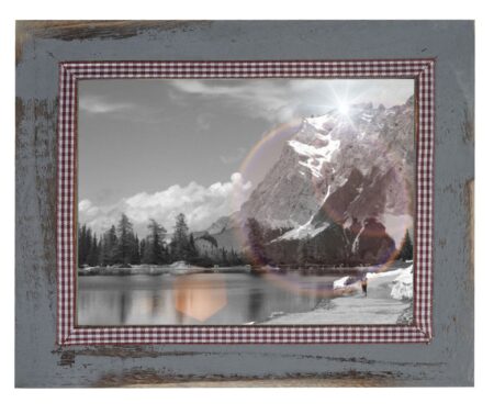 Bilderrahmen Fotorahmen Holz Shabby-Look Landhaus 21x26cm grau
