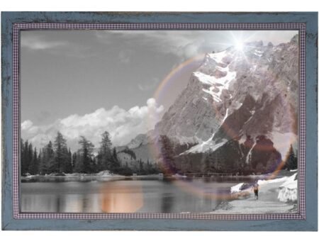 Bilderrahmen Fotorahmen Holzrahmen Landhaus 26x36cm grau