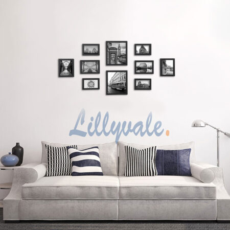 Bilderrahmen-Set Wanddeko Schwarz