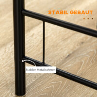 Kompaktes & modernes schwarzes Bistro-Set mit 1 Tisch + 2 Stühlen.