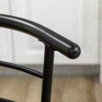 Kompaktes & modernes schwarzes Bistro-Set mit 1 Tisch + 2 Stühlen.