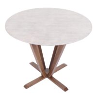 Bistrotisch Esstisch Massivholz HPL Laminat Ø92cm Beton-Optik