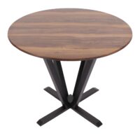 Bistrotisch Esstisch Massivholz HPL Laminat Ø92cm Sheesham-Optik