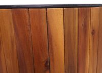 Runder Blumenkasten aus Akazienholz 50x34 cm Outdoor