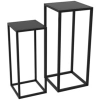 Blumenständer 2er Set skandinavisch modern Metall schwarz