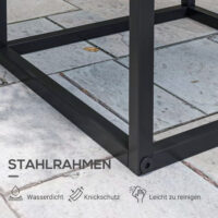 Blumenständer 2er Set skandinavisch modern Metall schwarz