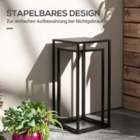 Blumenständer 2er Set skandinavisch modern Metall schwarz