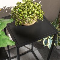 Blumenständer 2er Set skandinavisch modern Metall schwarz