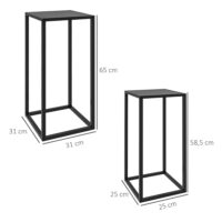 Blumenständer 2er Set skandinavisch modern Metall schwarz