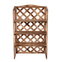 Blumenständer mit 3 Etagen, platzsparend aus Tannenholz.