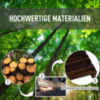 Blumentreppe mit Rollen und 6 Ebenen aus Holz braun