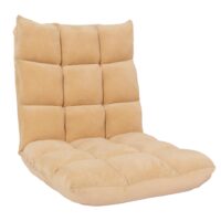 Bodensessel Relaxsessel Bodenkissen Klappsessel 6 Positionen Samt beige