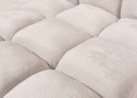 Bodensessel Relaxsessel Bodenkissen Klappsessel 6 Positionen Samt creme-grau