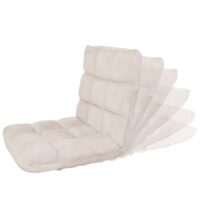 Bodensessel Relaxsessel Bodenkissen Klappsessel 6 Positionen Samt creme-grau