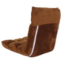 Bodensessel Relaxsessel Bodenkissen Klappsessel 6 Positionen Samt dunkelbraun