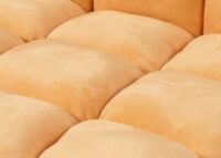 Bodensessel Relaxsessel Bodenkissen Klappsessel 6 Positionen Samt hellbraun