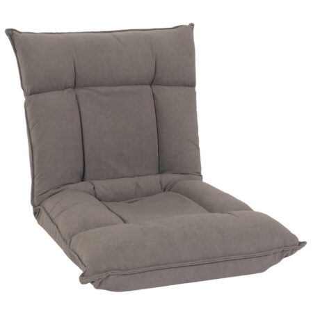 Bodensessel Relaxsessel Bodensofa Klappsessel 6 Positionen Samt dunkelgrau