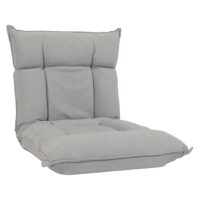 Bodensessel Relaxsessel Bodensofa Klappsessel 6 Positionen Samt hellgrau