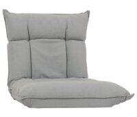 Bodensessel Relaxsessel Bodensofa Klappsessel 6 Positionen Samt hellgrau