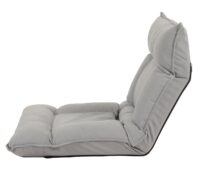 Bodensessel Relaxsessel Bodensofa Klappsessel 6 Positionen Samt hellgrau