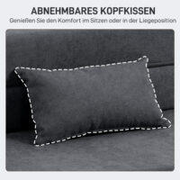 Bodensofa Schlafsofa klappbar als Matratze dunkelgrau